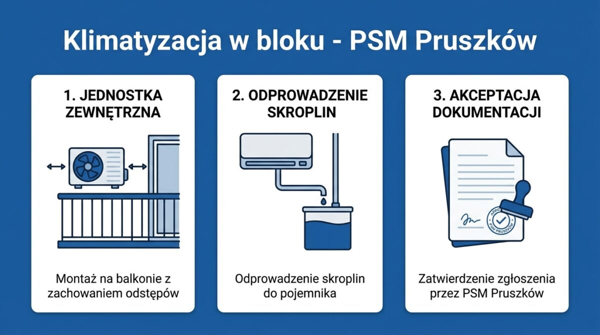 Wymogi montażu klimatyzacji w bloku w Pruszkowie - Spółdzielnia PSM